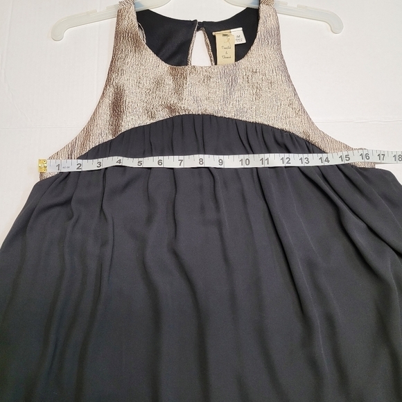 Needle & Thread Black And Metallic Gold Swing Dress - Picture 6 of 7